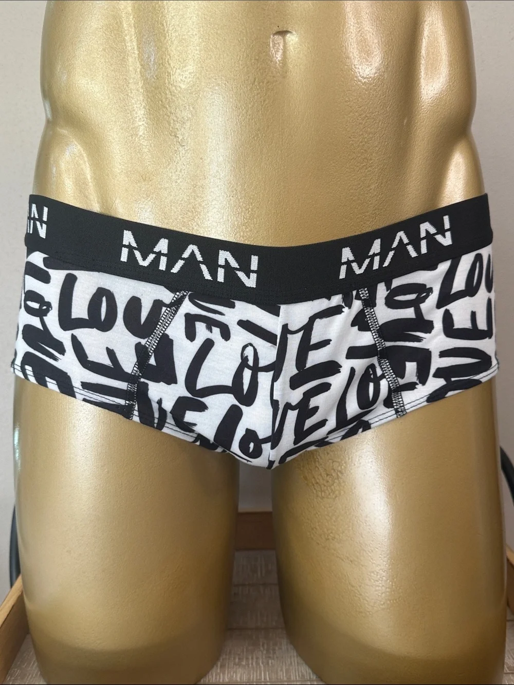 Boohoo Man Love Briefs Large